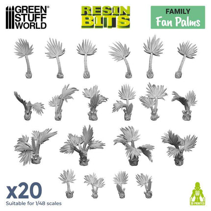 3D print sets Fan Palms