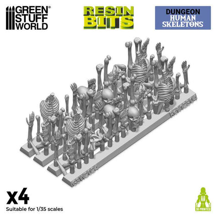 3D Print - Dungeon - Human Skeletons 1:35