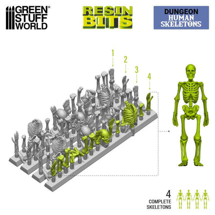 3D Print - Dungeon - Human Skeletons 1:35