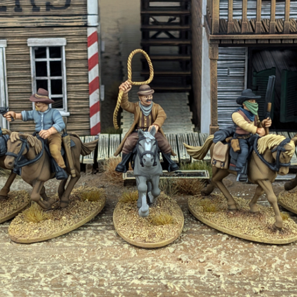 Dead Man's Hand Mounted Gunfighters Plastic Boxed Set