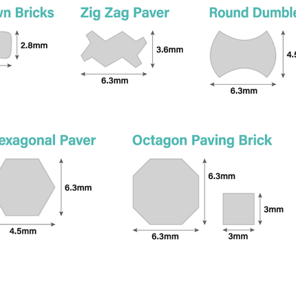 Acrylic Brick molds - Trihex Pavement