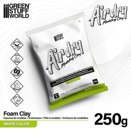 Air Dry Modeling Foam Clay White (250gr)