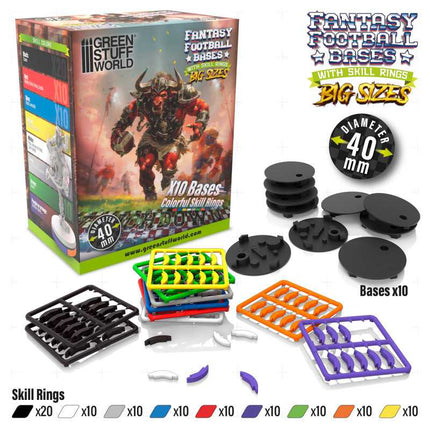 Blood Bowl Bases 40mm with Skill Rings (Copy)