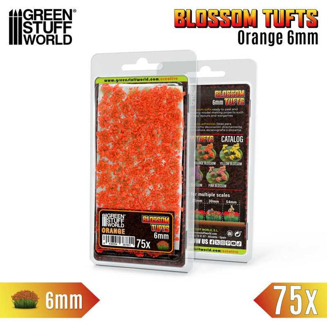 Blossom Tufts - 6mm - Orange Flowers
