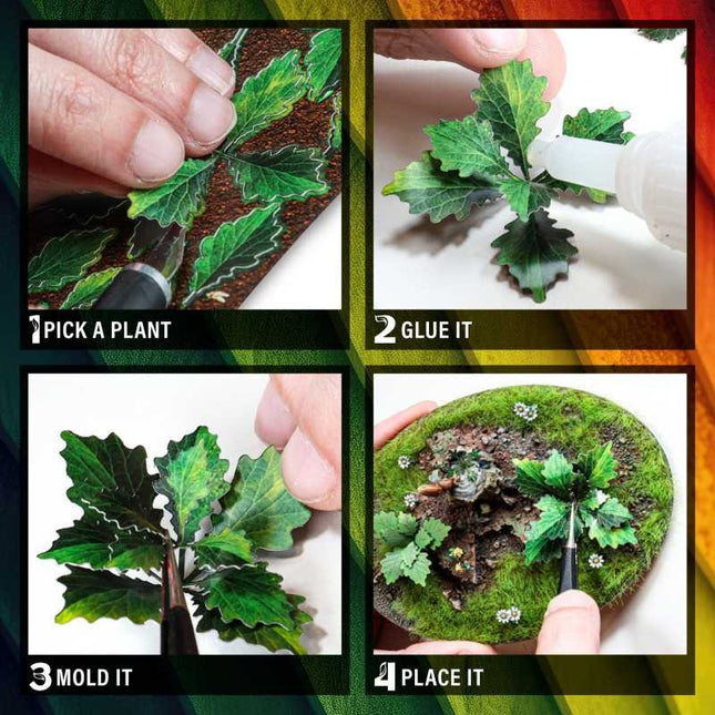 Colored Paper Plants - Burdock