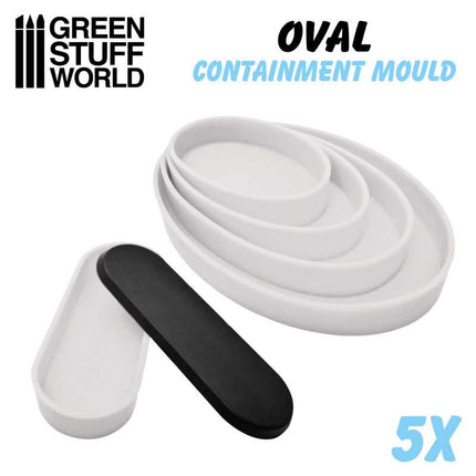 Set ovale mallen (5 st/5 verschillende maten)