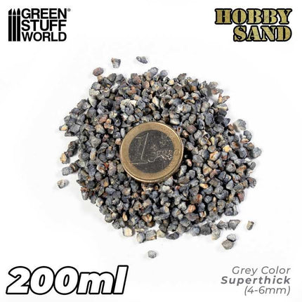 Hobbyzand Extra Grof Grijs 4-6mm (200ml)