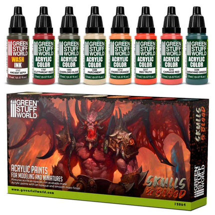 Paint set - Skull & Blood (box of 8)