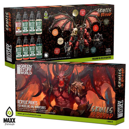 Paint set - Skull & Blood (box of 8)