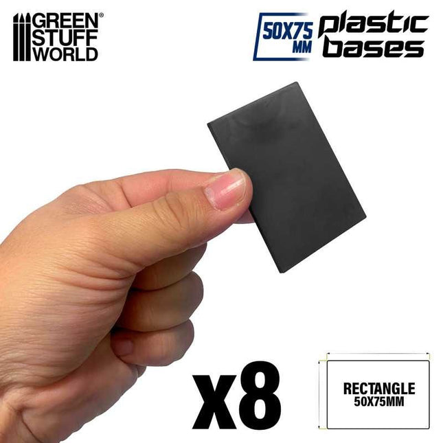 Black Plastic Bases - rectangular 50x75mm