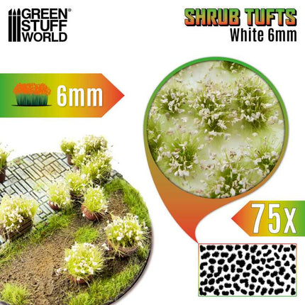 Shrub Tufts 6mm self-adhesive - White Green