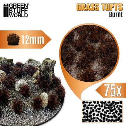 Grass Tufts XXL 12mm Burnt