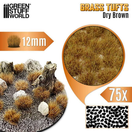 Grass Tufts XXL 12mm Dry Brown