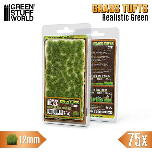 Grass Tufts XXL 12mm Realistic Green