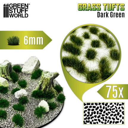 Grass Tufts XXL 6mm Dark Green