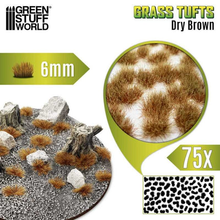 Grass Tufts XXL 6mm Dry Brown