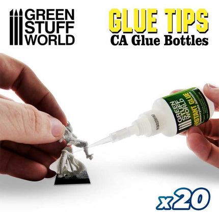 Precision tips for super glue bottles