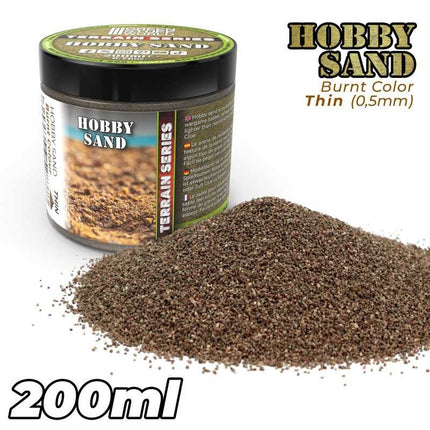 Hobbyzand Fijn Burnt Brown 0.5mm (200ml)