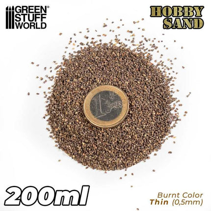 Hobbyzand Fijn Burnt Brown 0.5mm (200ml)